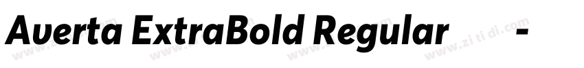 Averta ExtraBold Regular字体下载字体转换